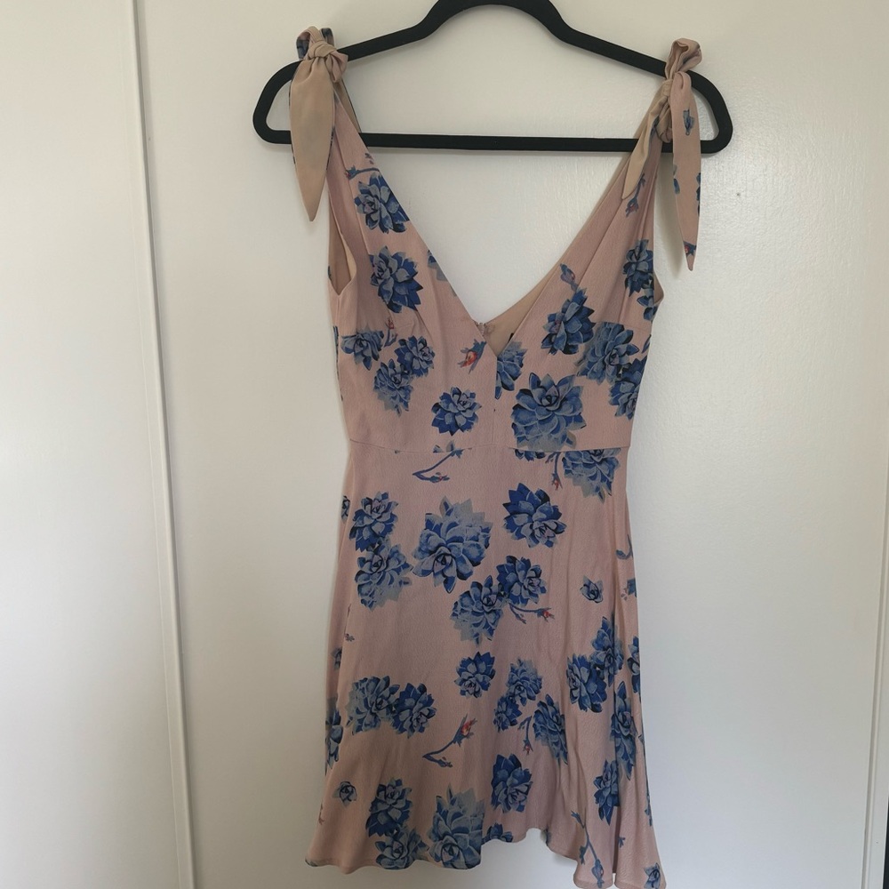 For love and lemons blue floral mini dress